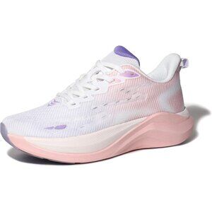Hawkwell Women White Pink Cloud Zero Breathable Cushion Active Walking Sneakers